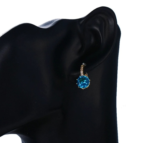 .925 Sterling Silver Plated Copper AAA CZ Earrings - Picture 2 of 4